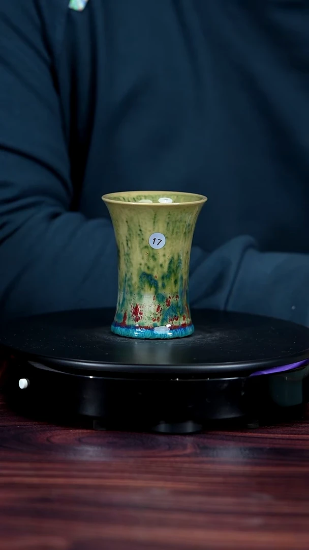 17#李盼龙一级品原矿钧瓷束腰杯