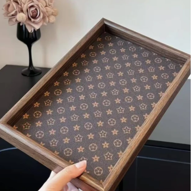 【专属】复古茶盘首饰长方形轻奢木质收纳酒杯茶水文玩茶盘托盘