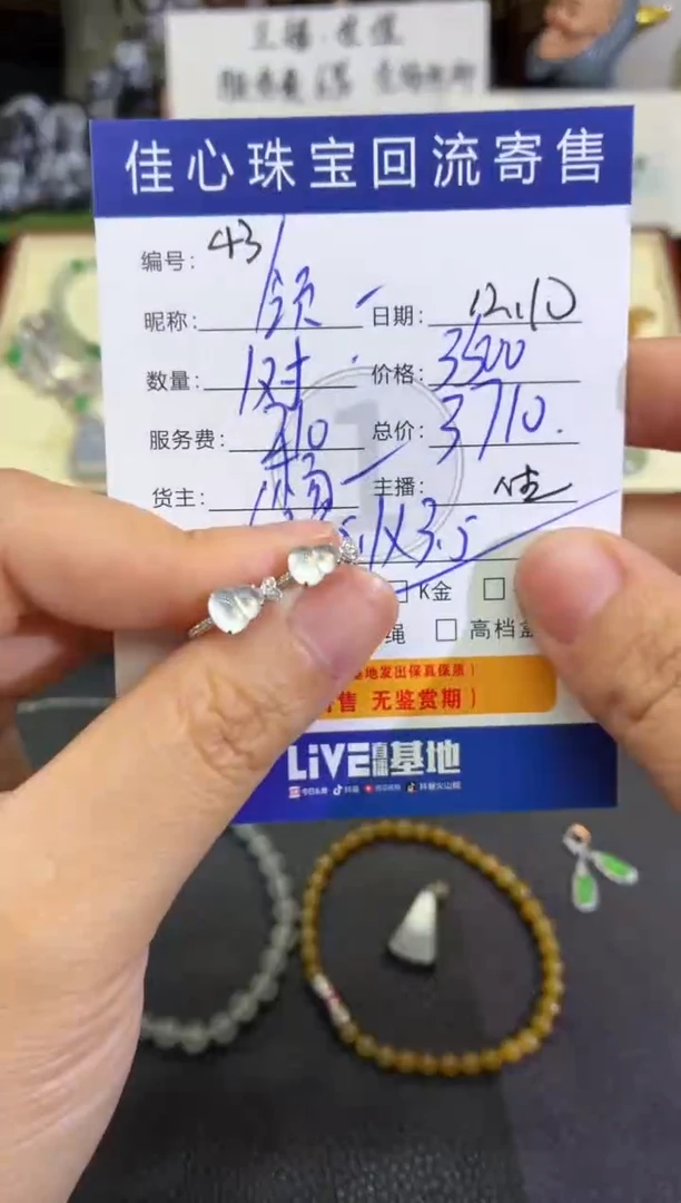 18K金镶嵌翡翠耳饰领*翡翠——1210043