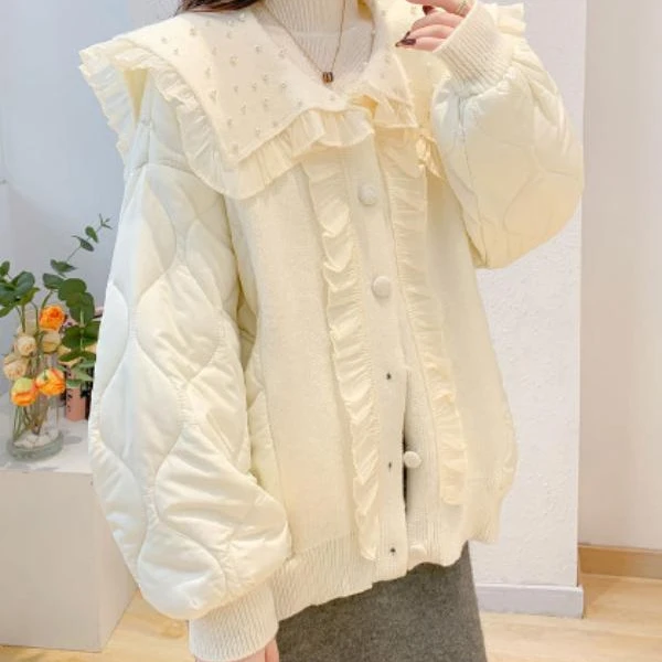 A723娃娃领棉服学生秋冬百搭短款A91894BE209