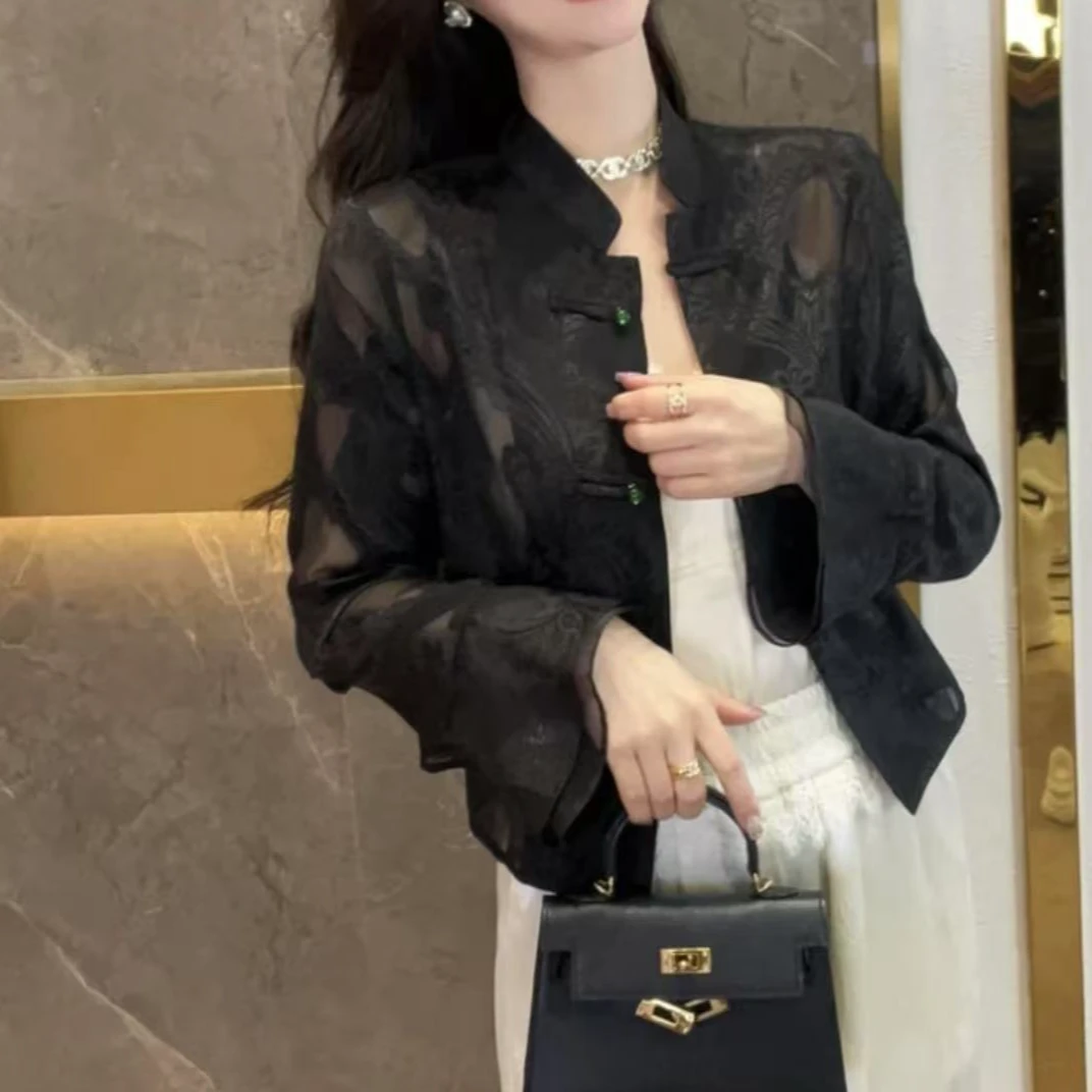 （淑妃）花海欧根纱透气网红百搭外套国风