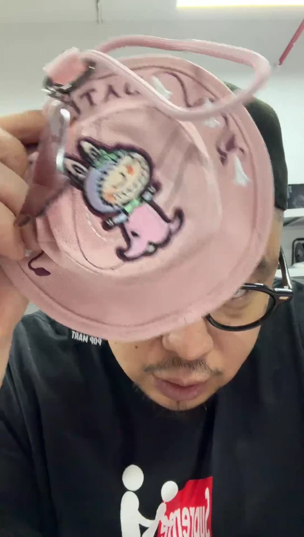 动态1拉嘎布渔夫帽包一个粉色