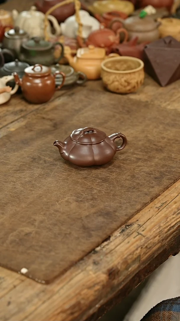 茶壶紫砂金文简瓢