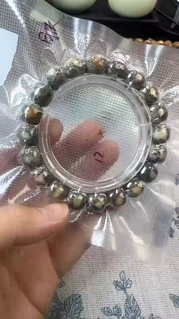 手串星月菩提17石玉料糯冰单圈12×11高透精工福利