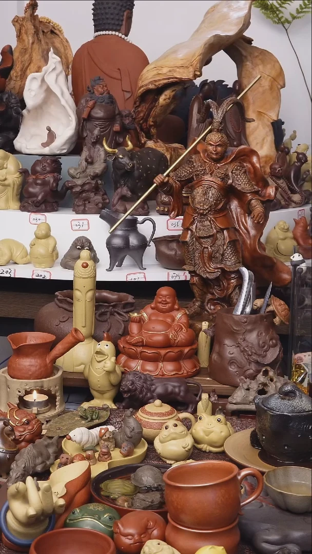 紫砂茶宠许****丹宜兴紫砂柴烧杯