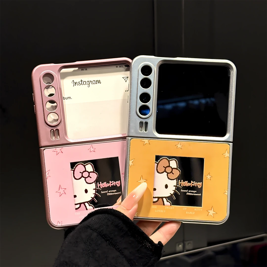 适用华为pocket手机壳vivo小米金属折叠屏oppo三星zflip6星星画框