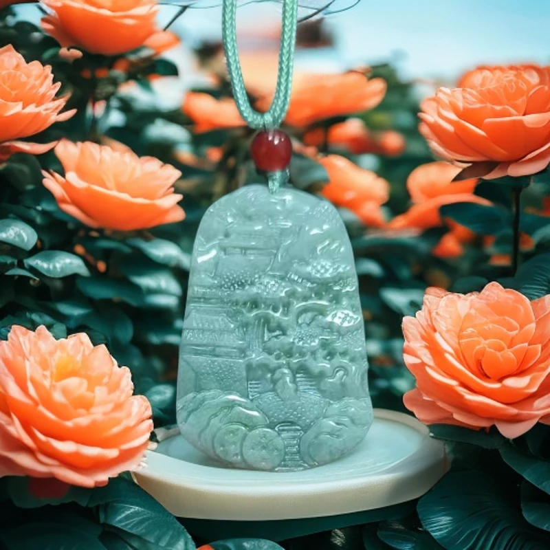 精雕山水牌龙凤呈祥