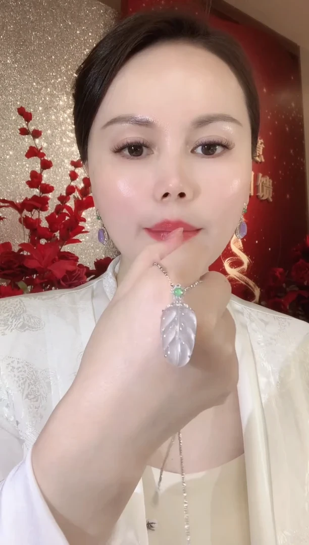 吊坠(不含链)18K金镶嵌翡翠A53