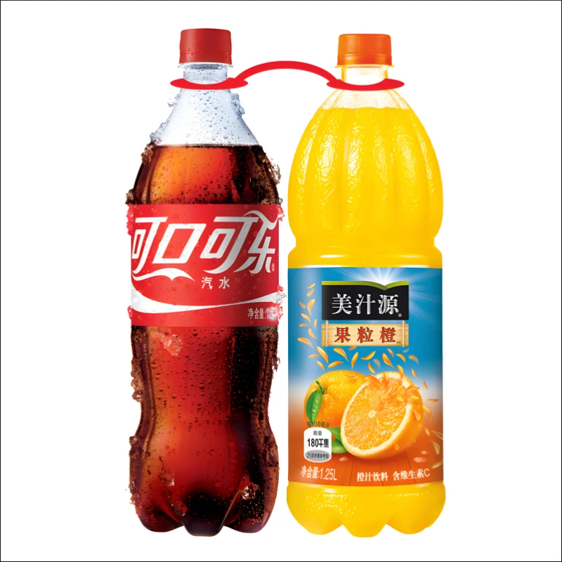 可口可乐1L+美汁源果粒橙1.25L
