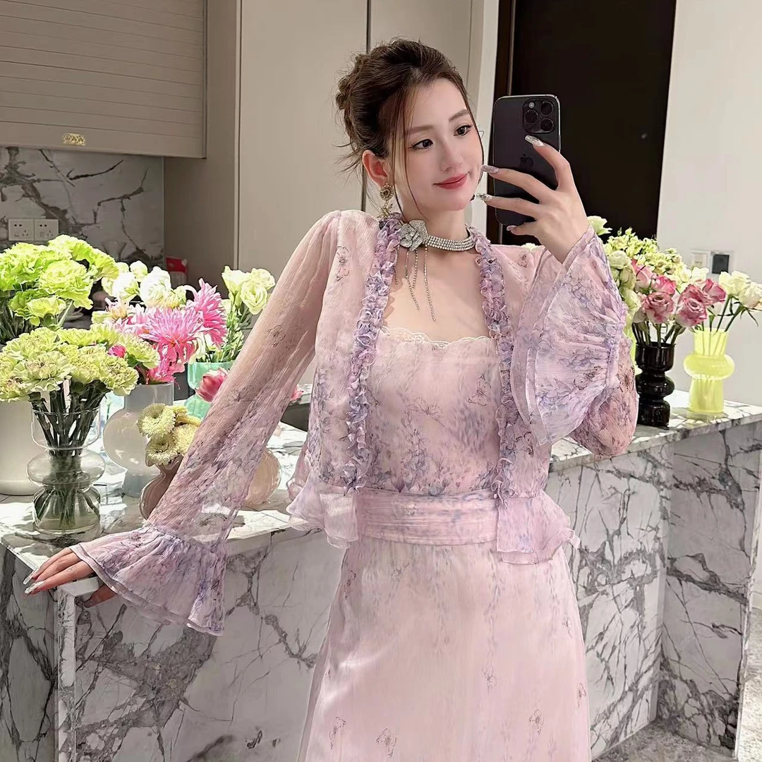 【宠粉专属】Marie Elie【紫藤花海】新款真丝印花外套ETAE04G23207