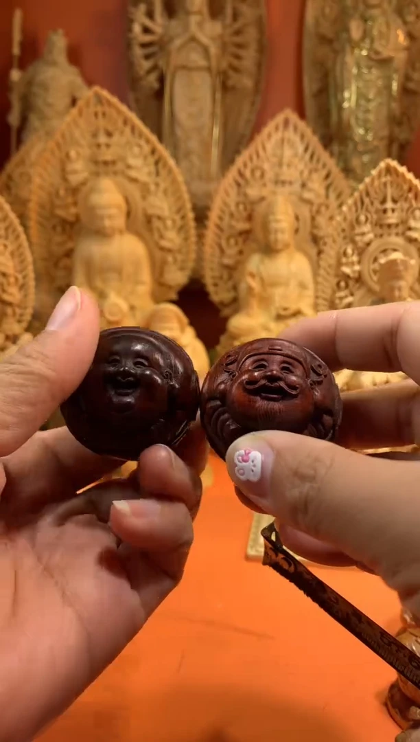 【闪购商品】木紫檀手球财神把玩件木