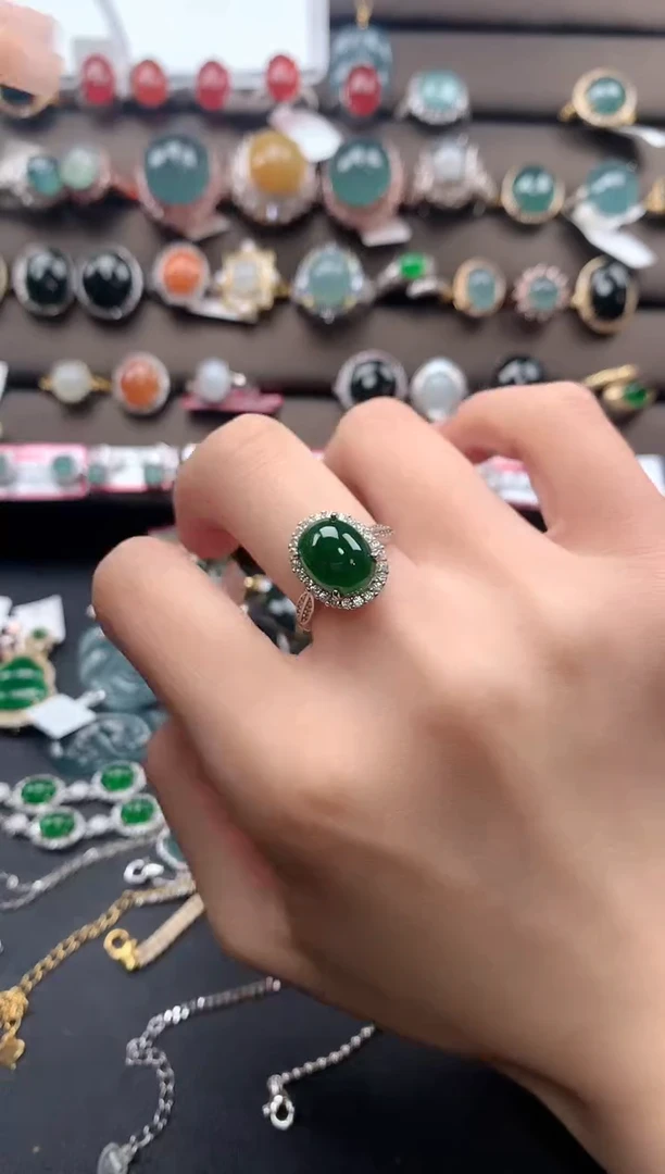 【闪购商品】翡翠戒指银S925镶嵌3213213121