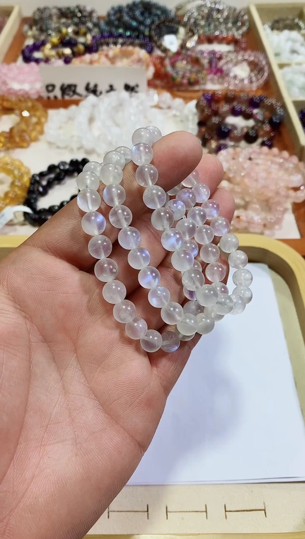【闪购商品】月光石手链未镶嵌蓝月光8m+（多样性发其一）