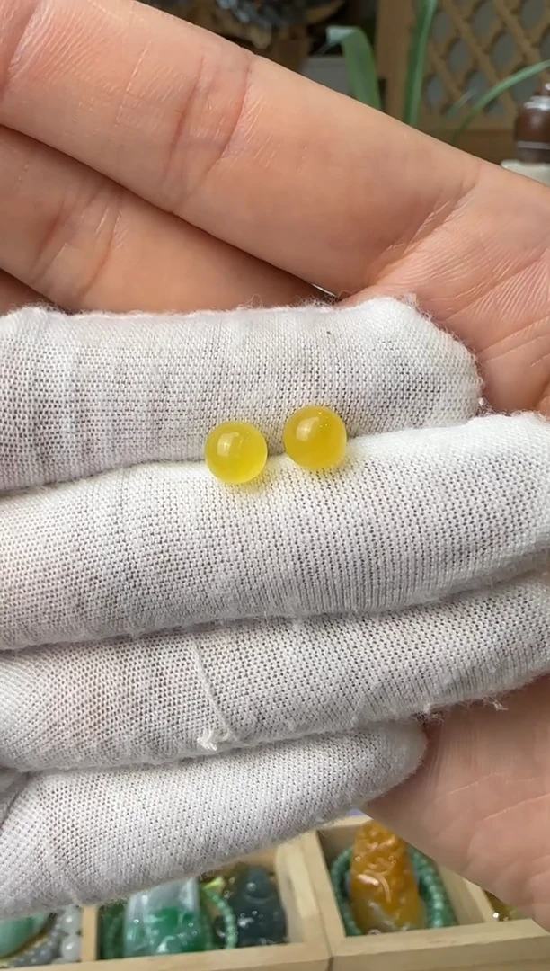 蜜蜡未镶嵌耳饰耳饰