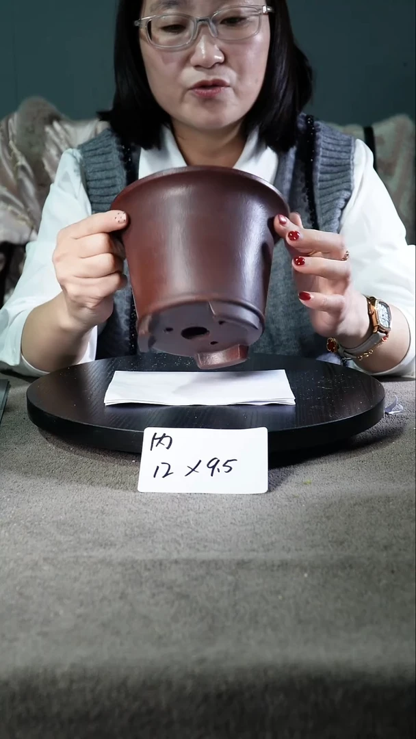 宜兴紫砂花盆小盆盆