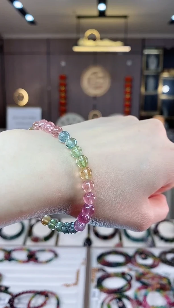 【闪购商品】碧玺单圈手串6mm+未镶嵌一物一证dan