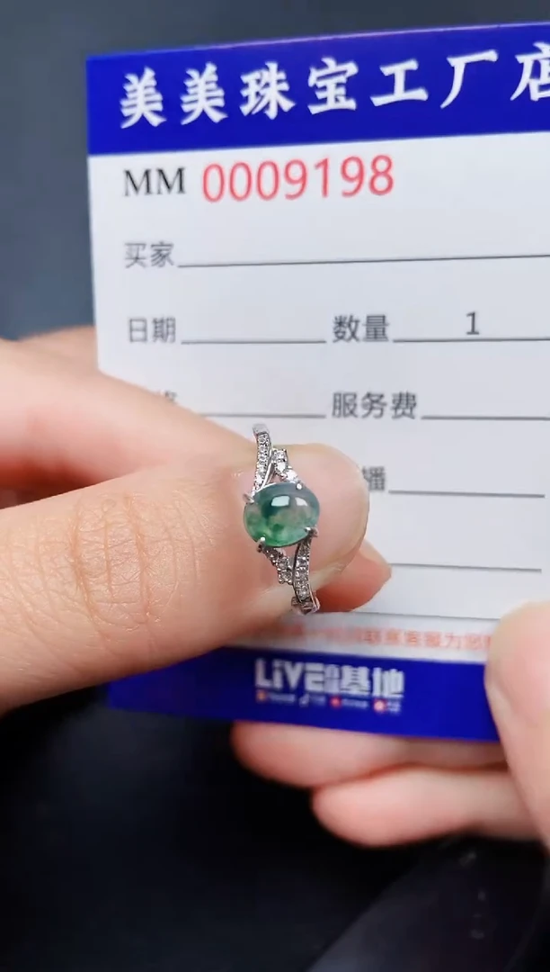 翡翠银S925镶嵌颈饰9198