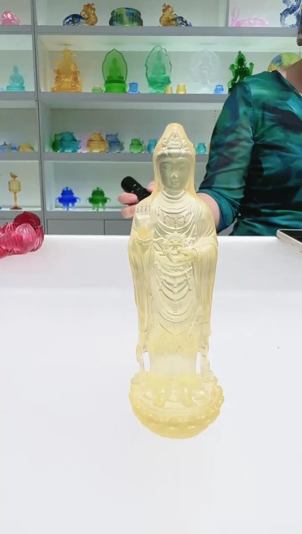 手工艺品琉璃古法琉璃南海观音