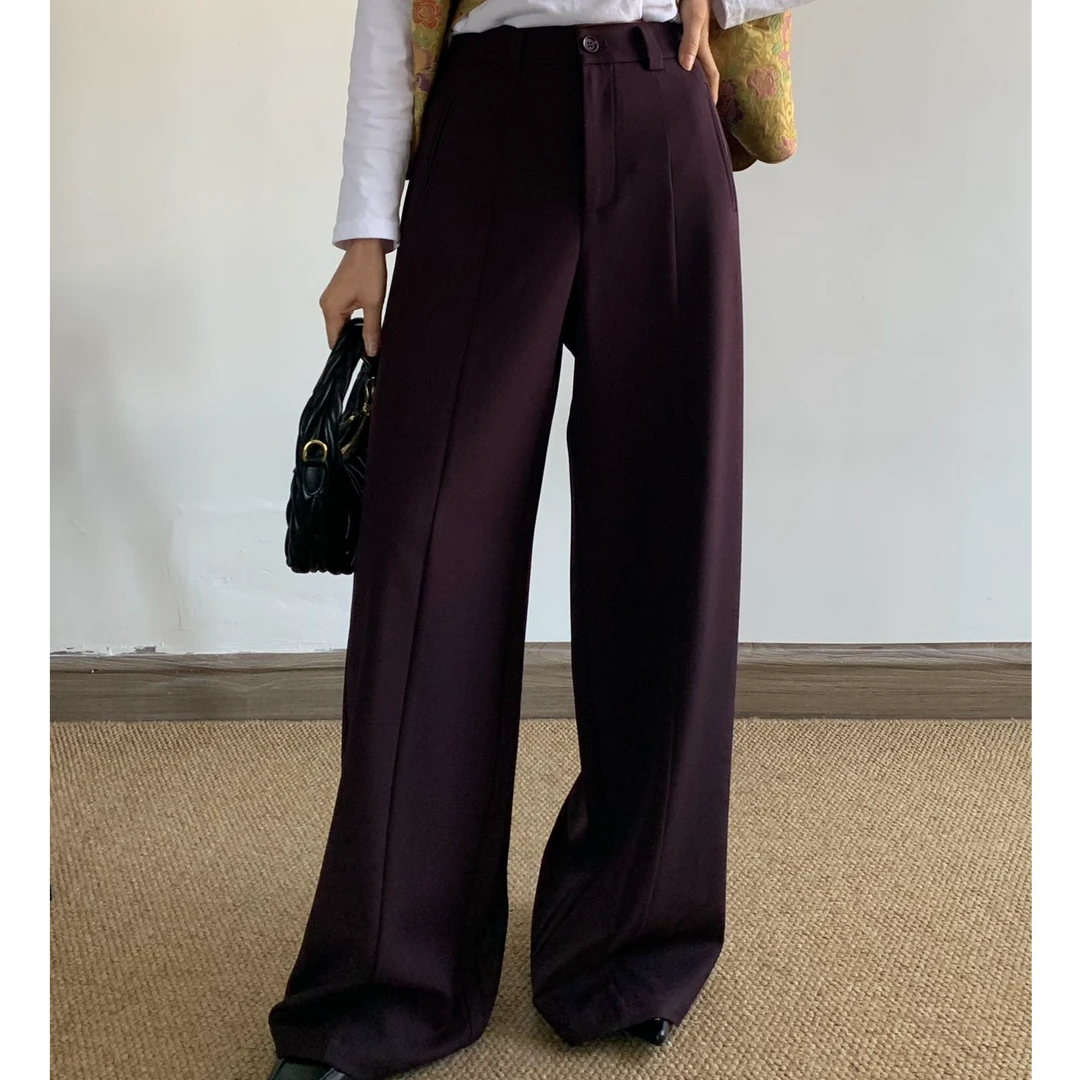 【啦啦精选】春夏2025新款直筒裤垂感显瘦显高直筒阔腿裤薄款