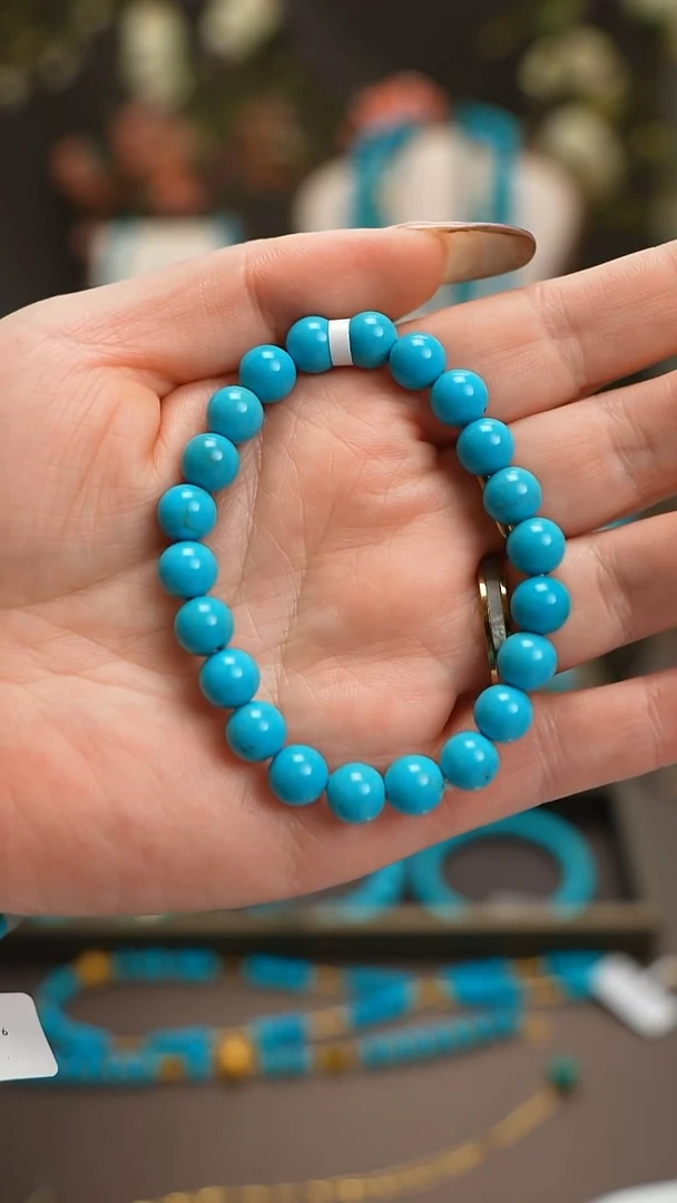 未镶嵌绿松石手串B0252