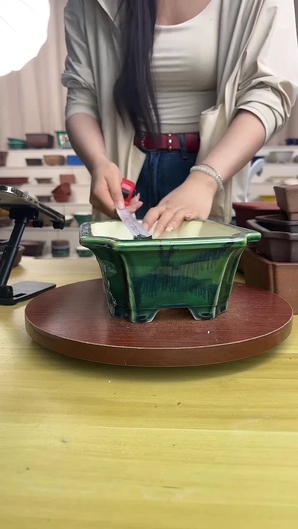 紫砂花盆浅草紫砂花盆微瑕