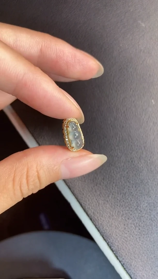 吊坠(不含链)银S925镶嵌翡翠1