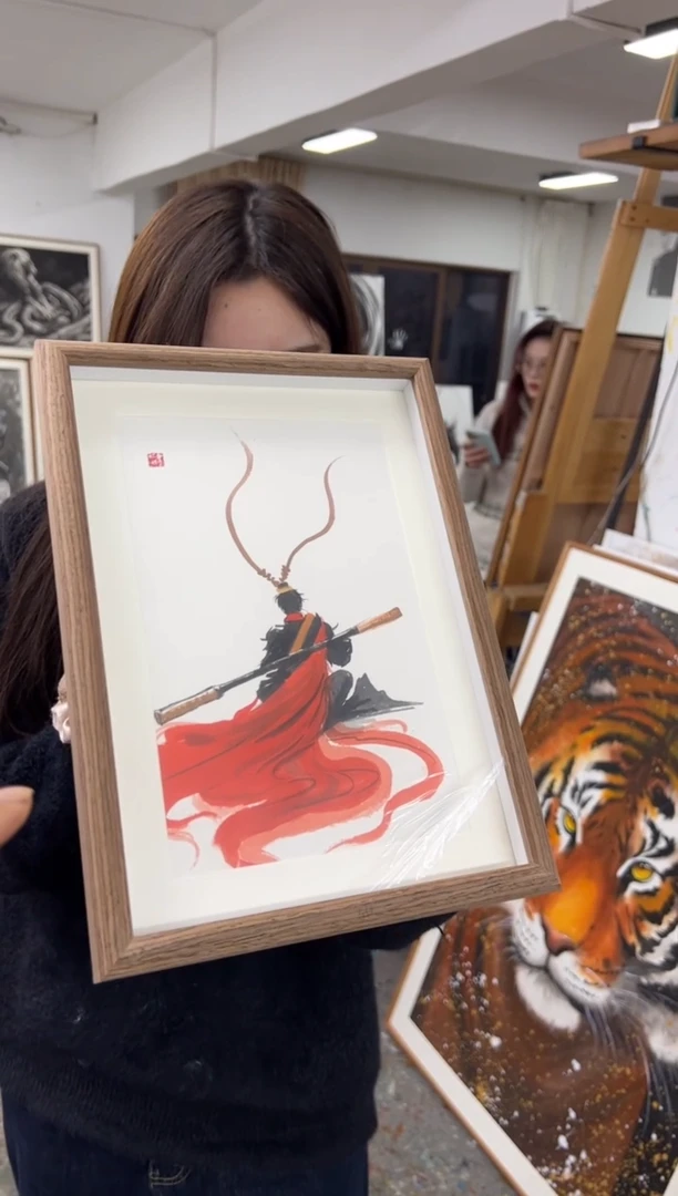 【闪购商品】丙烯画丫丫摆台悟空背影