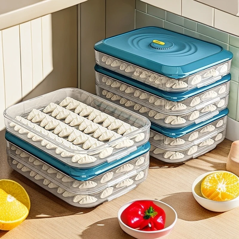 饺子盒冰箱专用收纳盒家用冷冻盒速冻盒装神器密封保鲜盒分层分格
