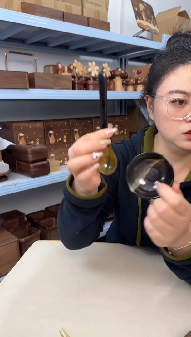 木天然牛角小号碗勺子一套