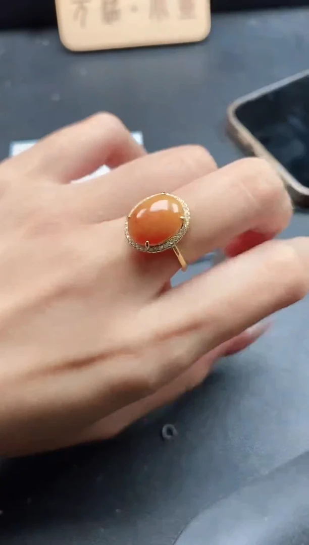 银S925镶嵌戒指翡翠51511