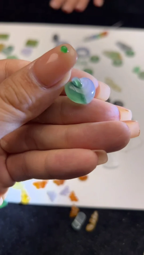 未镶嵌定制翡翠如意头1980+198-lhm187