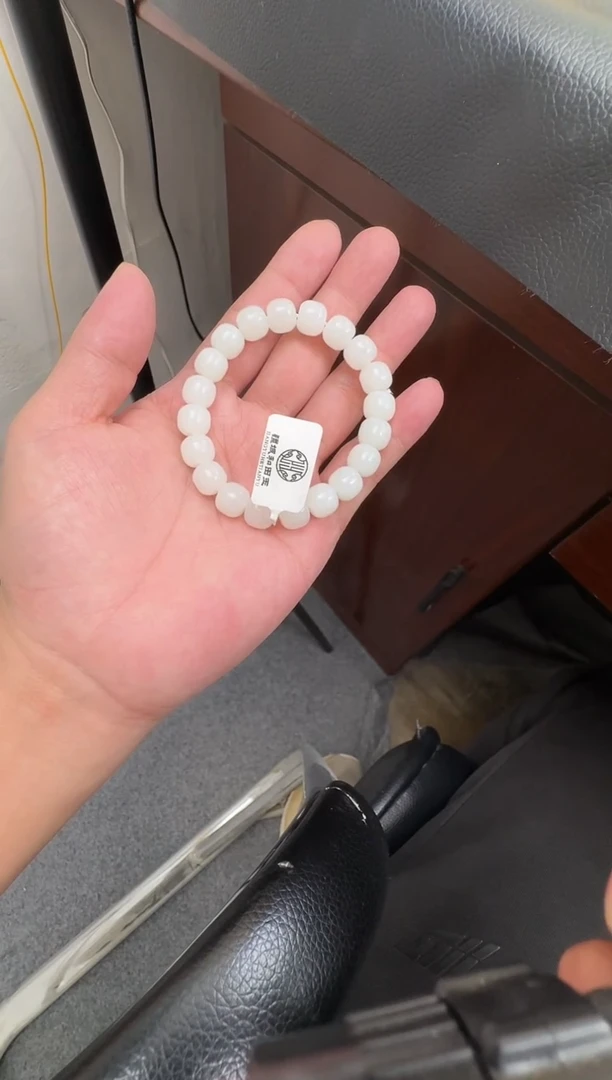 手串未镶嵌和田玉天泰白玉9*10手串（产地直发）