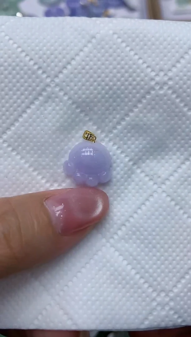 翡翠18K金镶嵌颈饰111111111