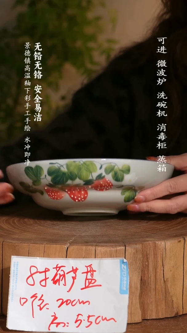 碗陶瓷景德镇高温瓷釉下彩手绘陶瓷