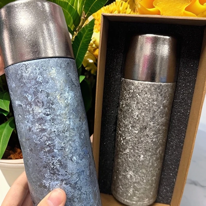 钛杯纯钛保温杯抗氧化抗菌保温保凉纯钛杯高档便携双层网红精致