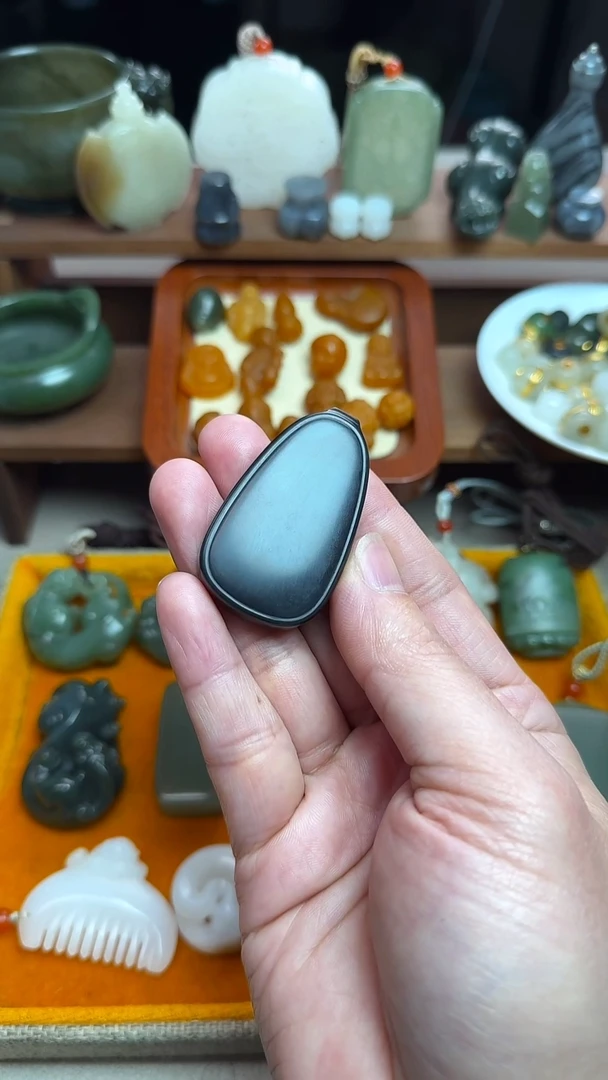 【闪购商品】和田玉吊坠(不含链)未镶嵌无事牌苏工