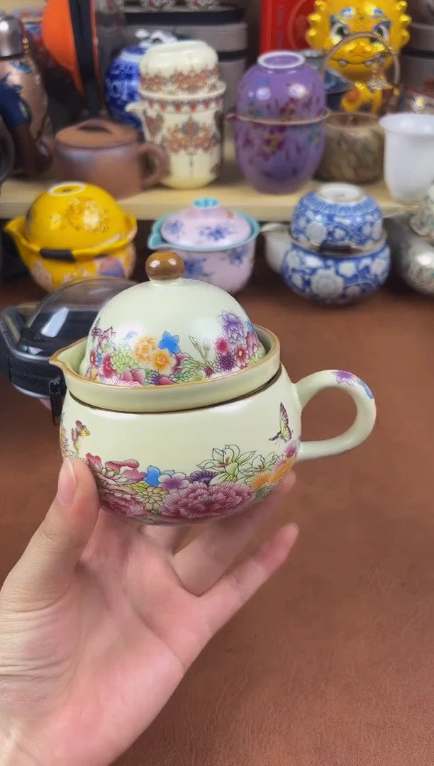 陶瓷茶具摆件旅行套组