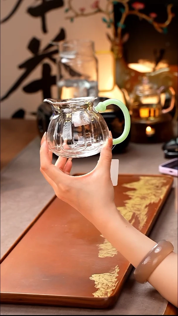 禾器/晶彩莲君茶海/浅玉