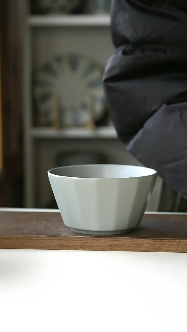 【闪购商品】陶瓷莫兰迪灰色米饭碗@4-2@