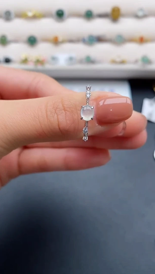 银S925镶嵌戒指翡翠555555555+8