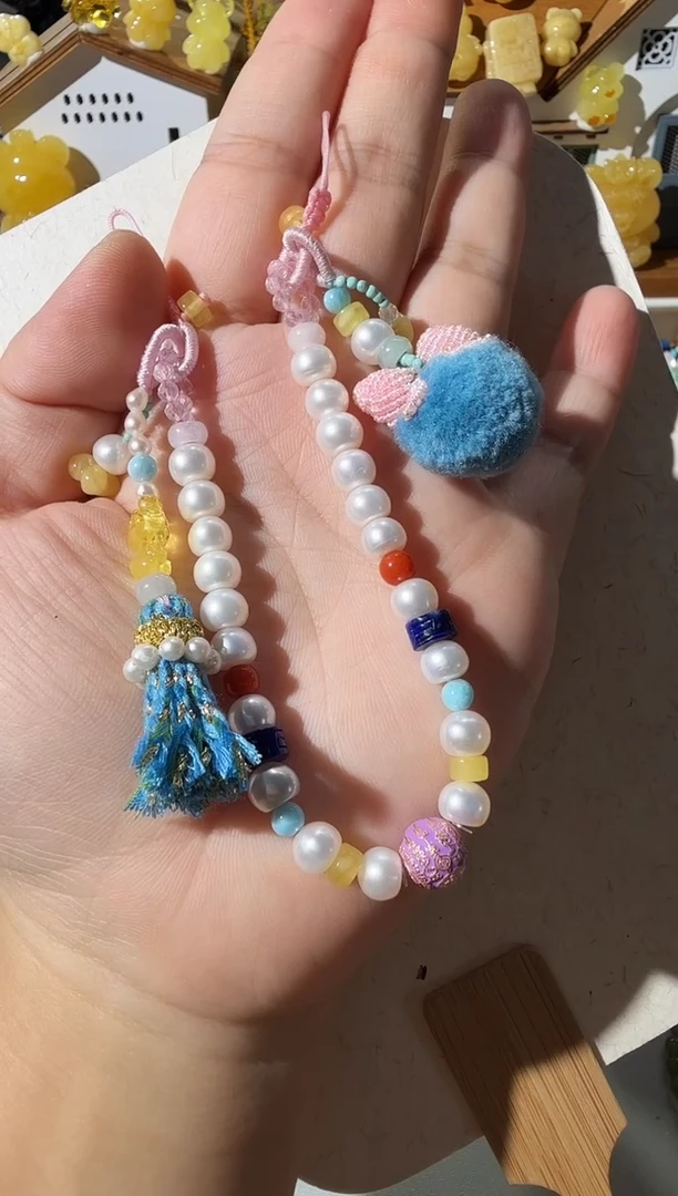 手链蜜蜡未镶嵌蜜蜡珍珠手机挂