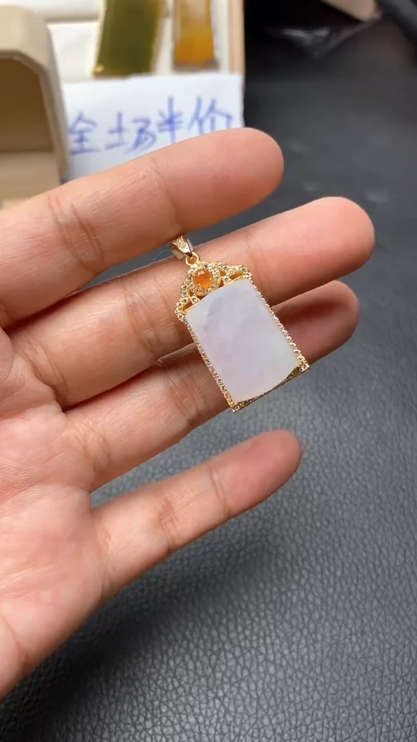 银S925镶嵌戒指翡翠1
