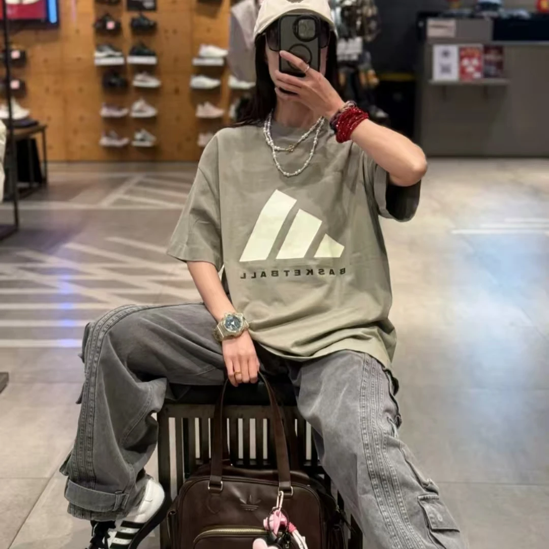 2025春新款情侣短袖篮球风basketball上衣宽松休闲JD6127