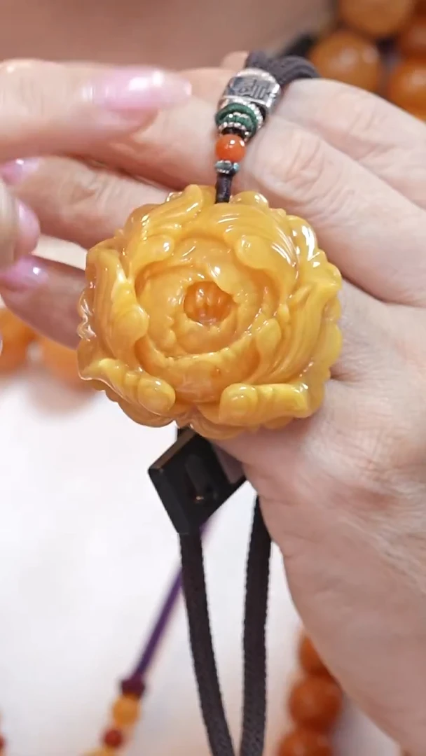 蜜蜡颈饰未镶嵌8142天然蜜蜡珠宝奇石云端妖孽全部保真