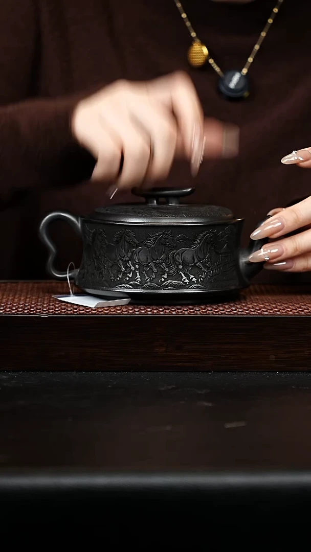 茶壶紫砂周盘石黄