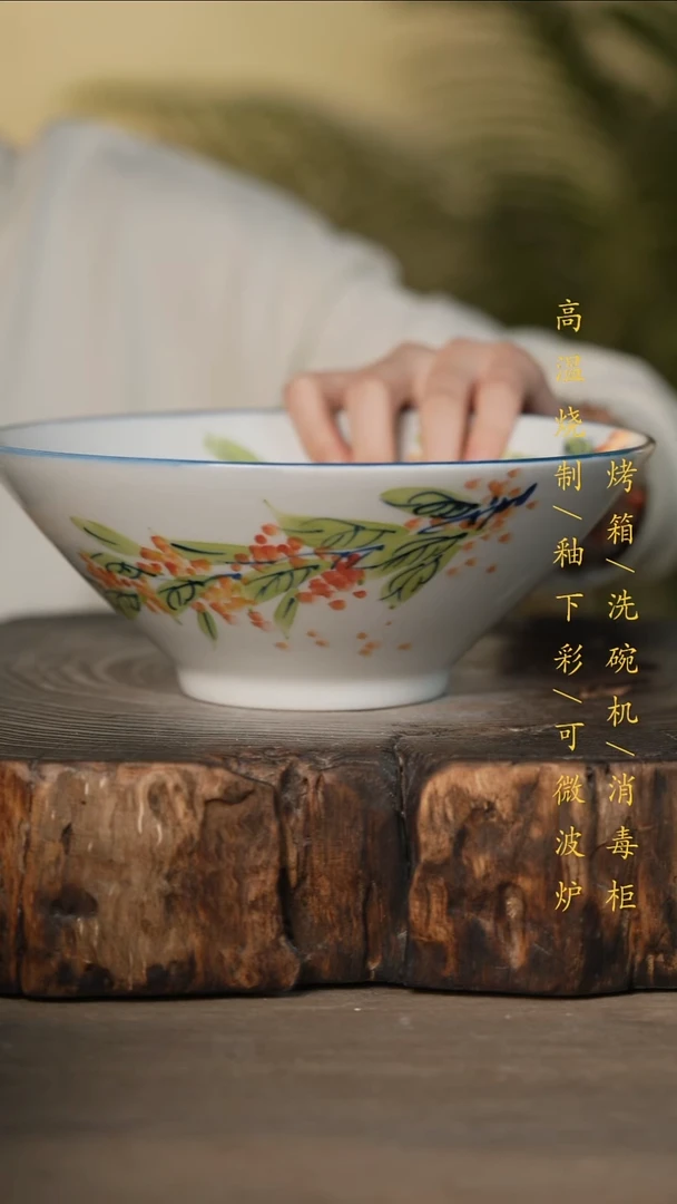 瓷片景德镇高温釉下彩可微波烤箱洗碗机