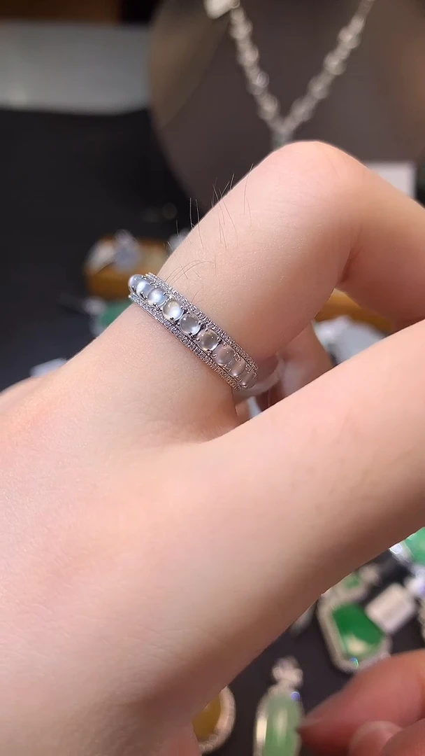 翡翠18K金镶嵌吊坠(不含链)戒指