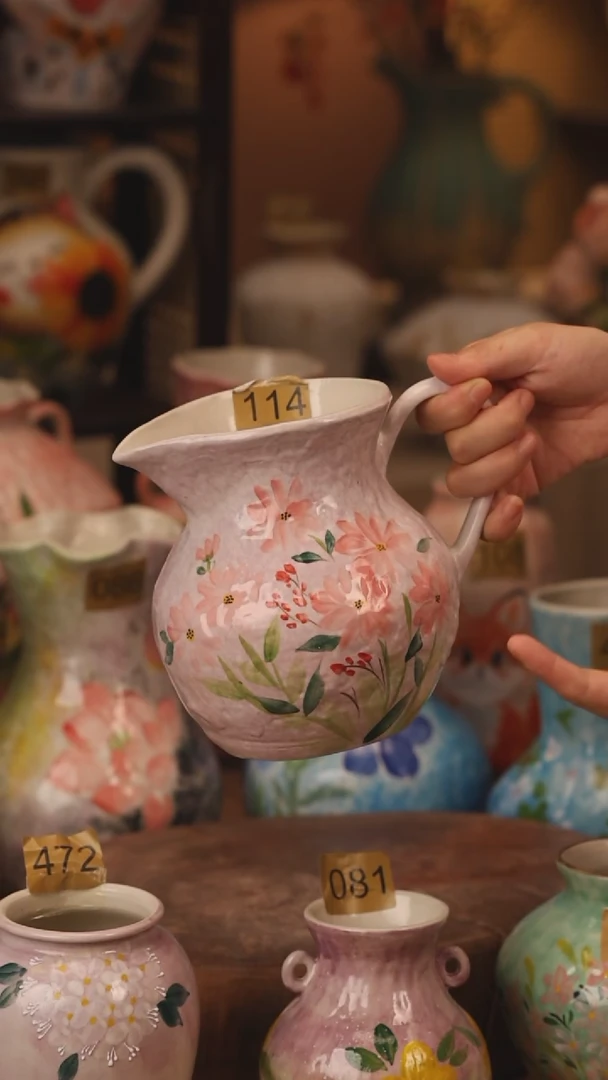 陶瓷114景德镇设计师手作花器摆件侘寂风