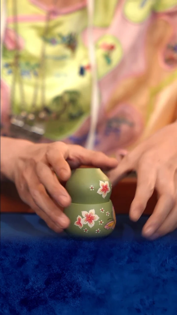 紫砂 宜兴紫砂  豆青葫芦杯