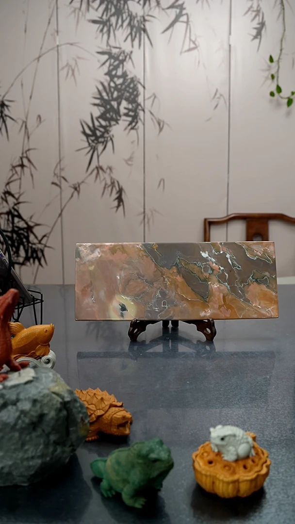 【闪购商品】天然原石手工素盘36公分